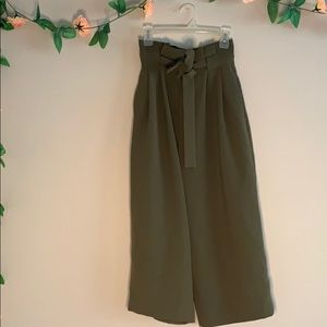 Olive green culottes